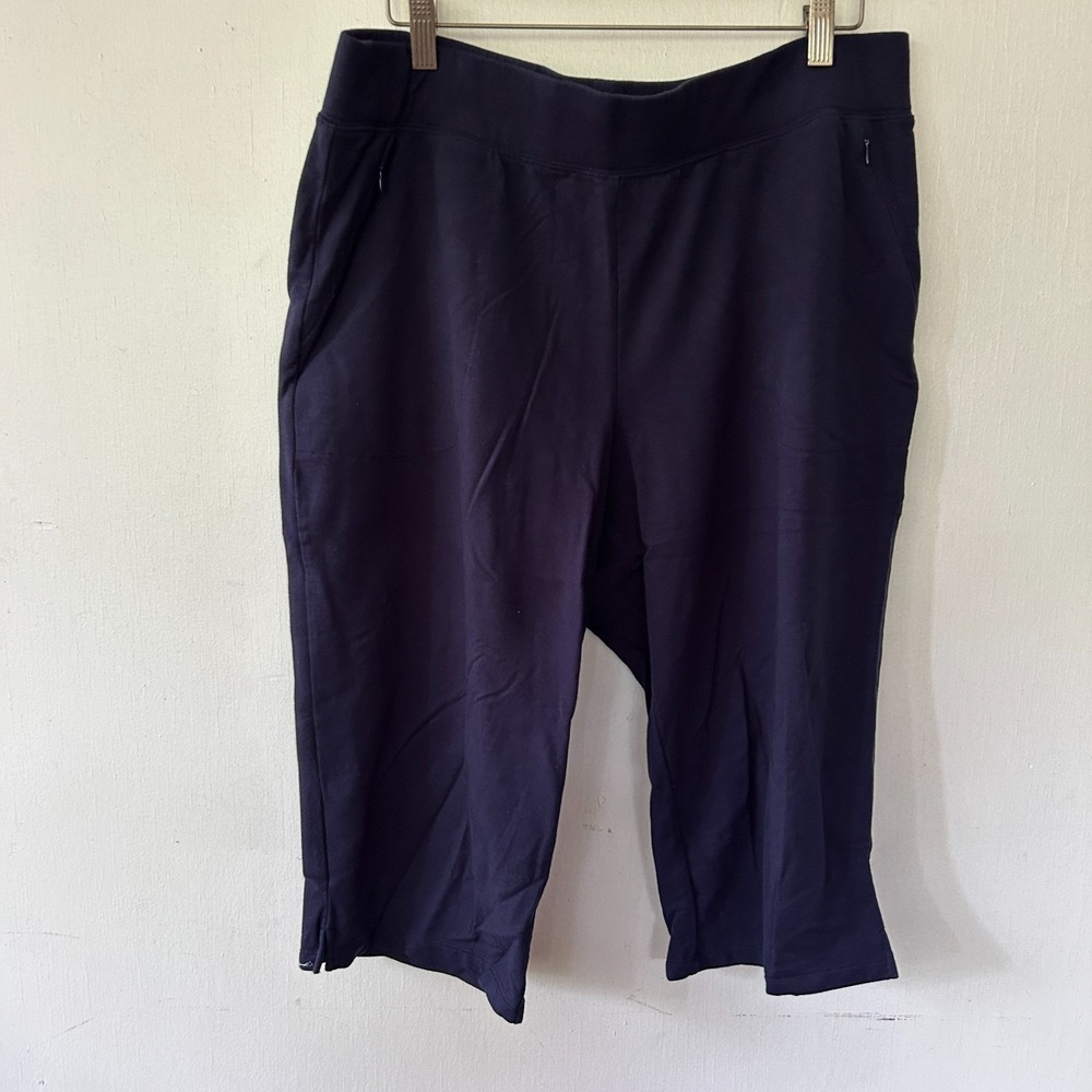 d&co Active Bermuda Sweat Shorts Womens Large Pockets Nautical Modest Coastal